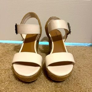 White wedge sandals - Size 8